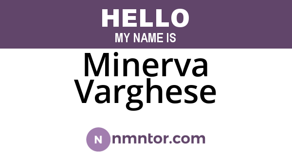Minerva Varghese