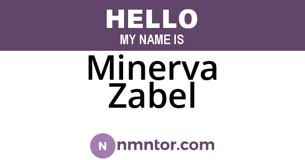 Minerva Zabel