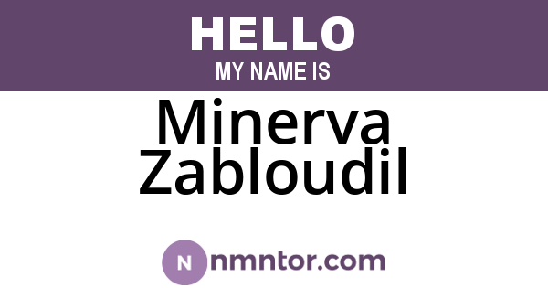 Minerva Zabloudil