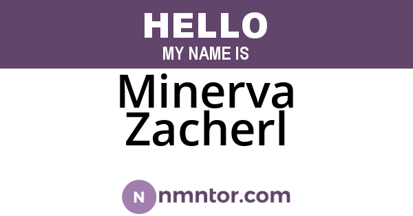 Minerva Zacherl