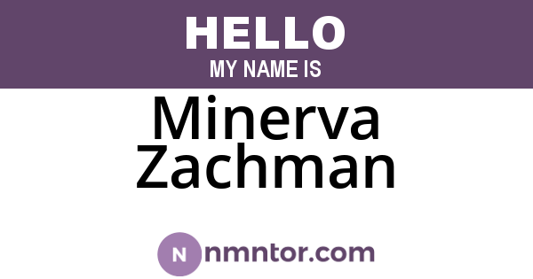 Minerva Zachman