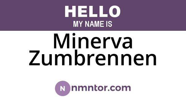 Minerva Zumbrennen