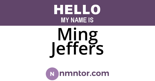 Ming Jeffers