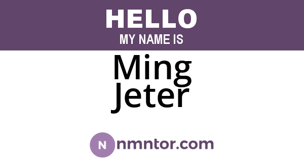 Ming Jeter