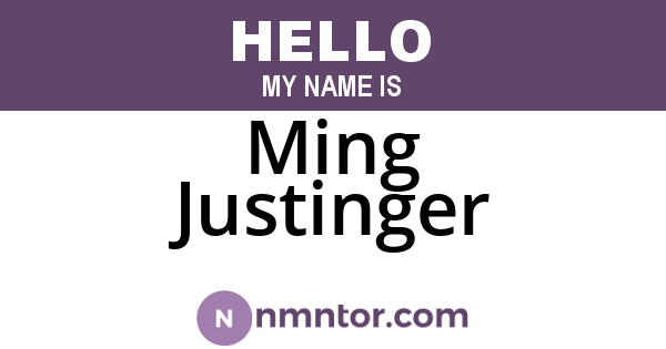 Ming Justinger