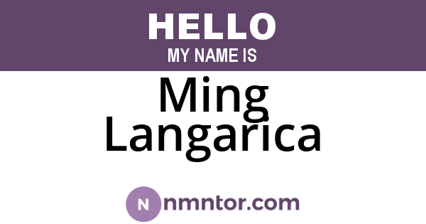Ming Langarica