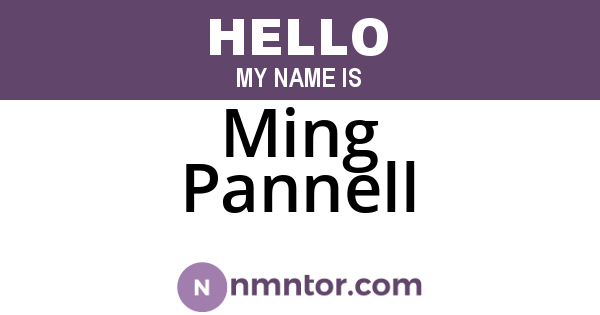 Ming Pannell
