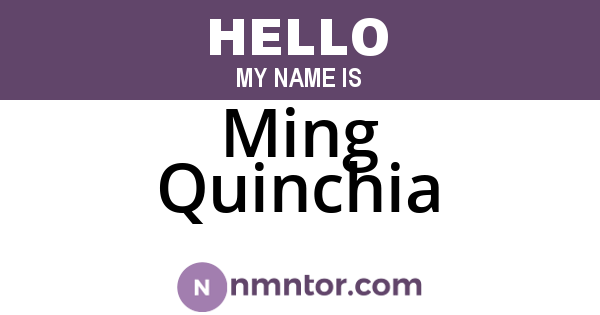 Ming Quinchia