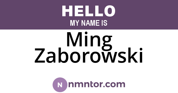 Ming Zaborowski