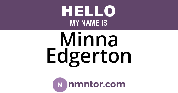 Minna Edgerton