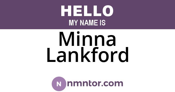 Minna Lankford