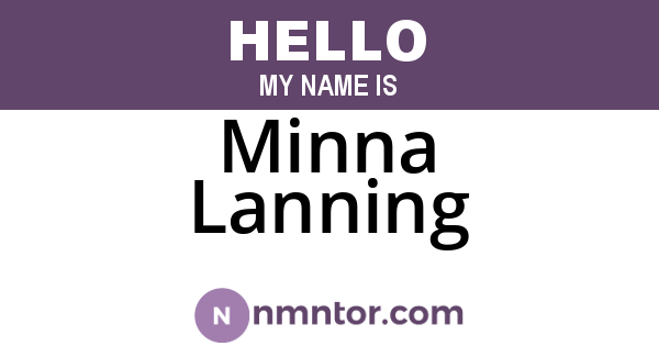Minna Lanning