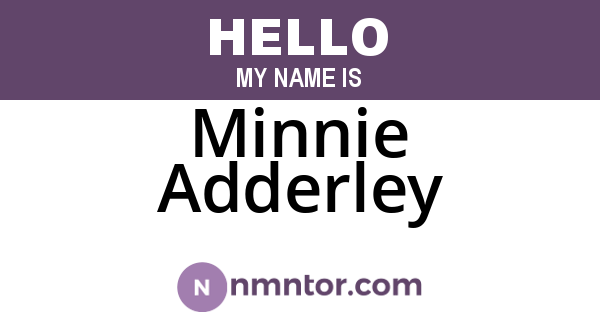 Minnie Adderley