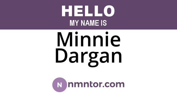Minnie Dargan