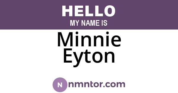 Minnie Eyton