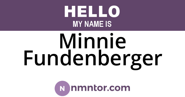 Minnie Fundenberger