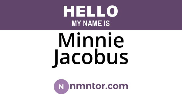 Minnie Jacobus