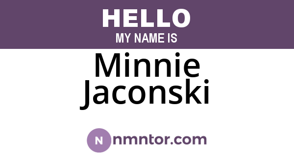 Minnie Jaconski