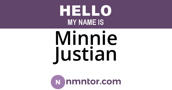 Minnie Justian