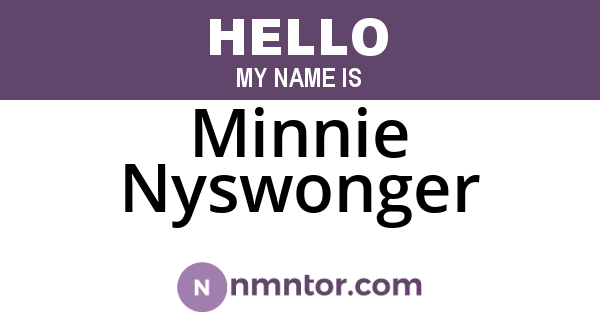 Minnie Nyswonger