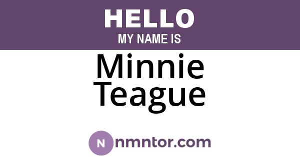 Minnie Teague