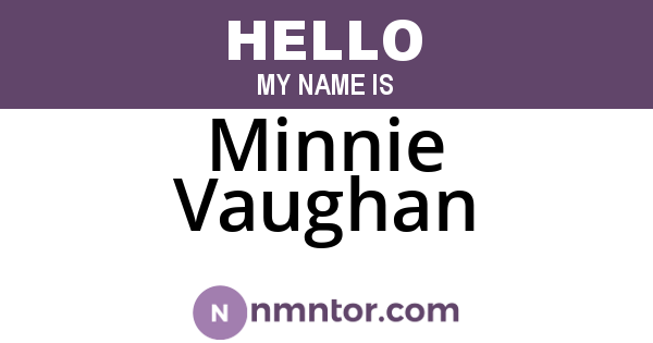 Minnie Vaughan