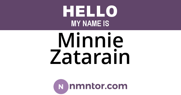 Minnie Zatarain