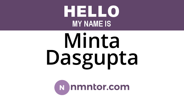 Minta Dasgupta