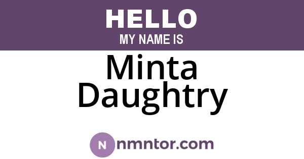 Minta Daughtry