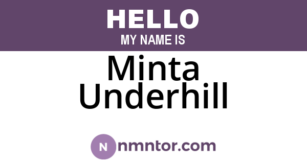 Minta Underhill