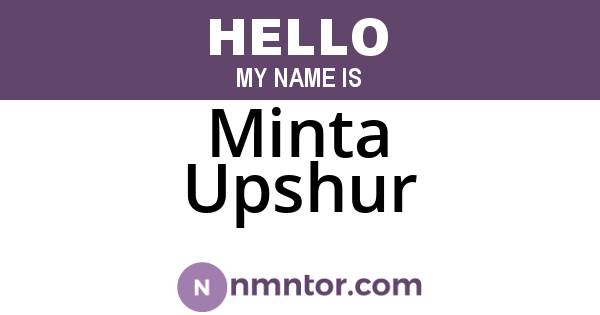 Minta Upshur