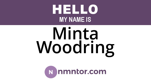 Minta Woodring