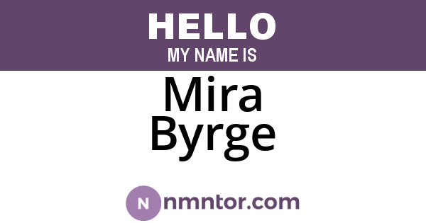 Mira Byrge