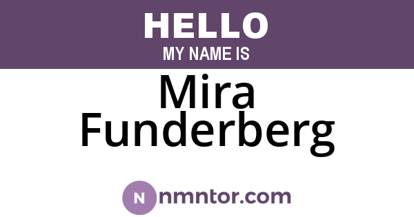 Mira Funderberg