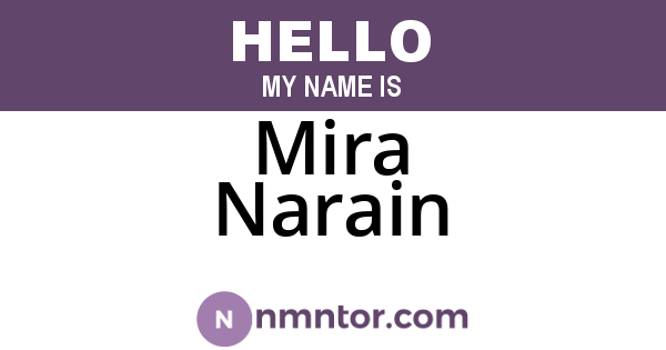 Mira Narain