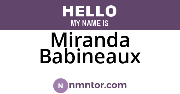 Miranda Babineaux