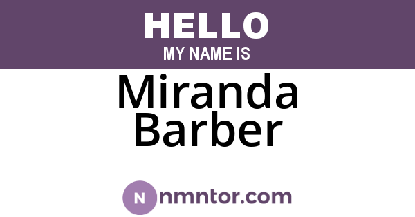 Miranda Barber