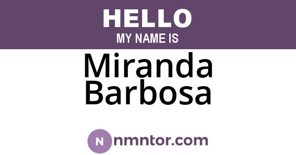 Miranda Barbosa