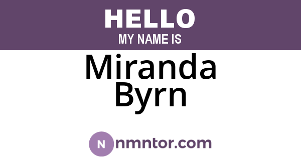Miranda Byrn