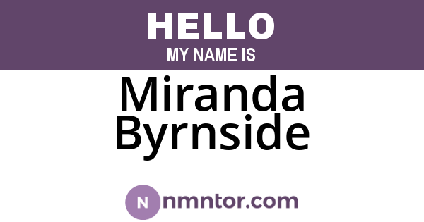Miranda Byrnside