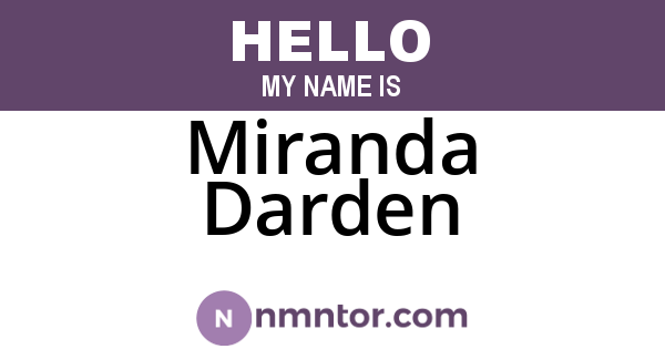 Miranda Darden
