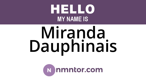 Miranda Dauphinais