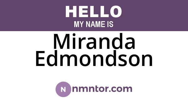 Miranda Edmondson
