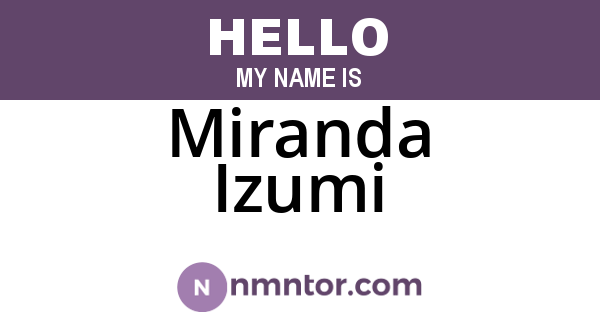 Miranda Izumi