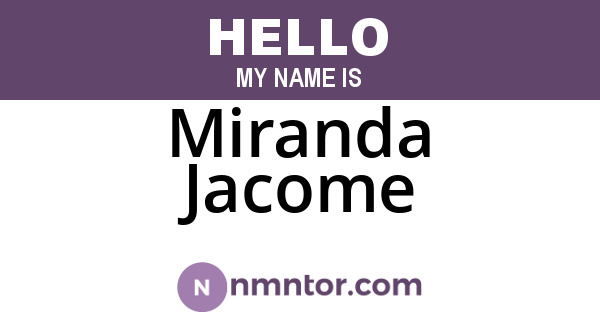 Miranda Jacome