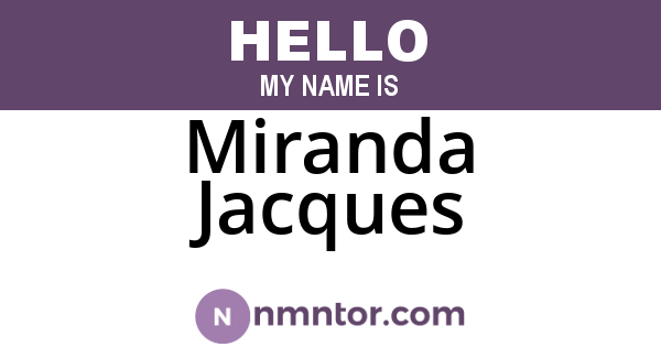 Miranda Jacques