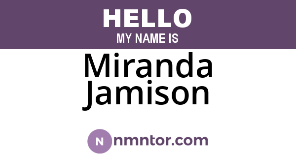 Miranda Jamison