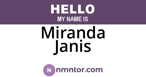Miranda Janis