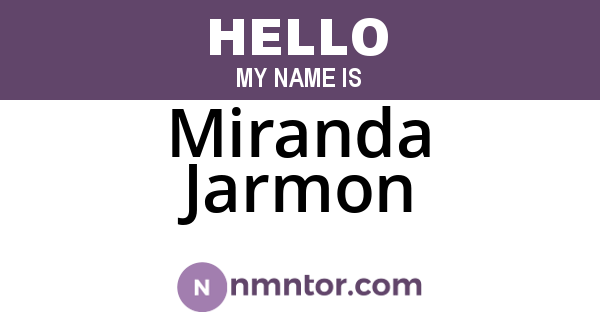 Miranda Jarmon