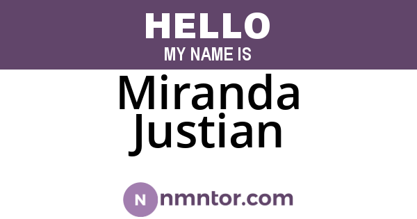 Miranda Justian
